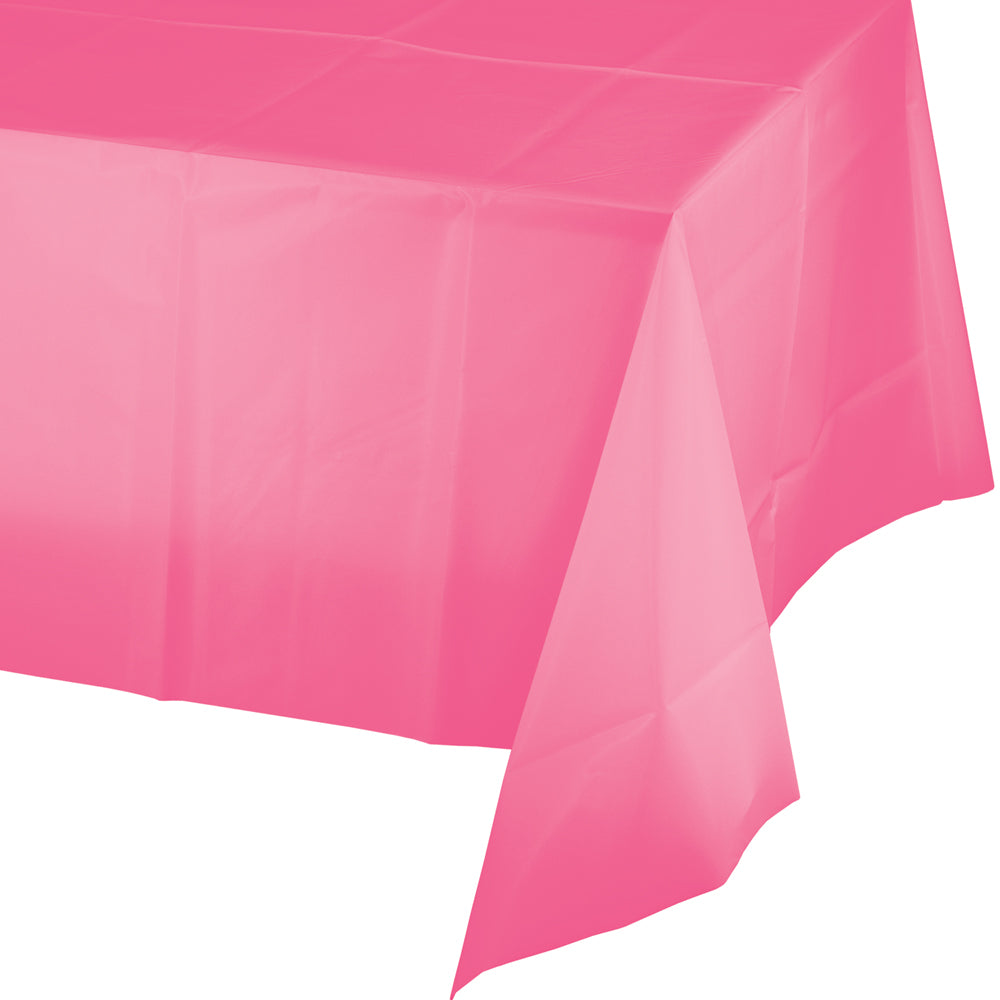 Candy Pink Plastic Tablecover