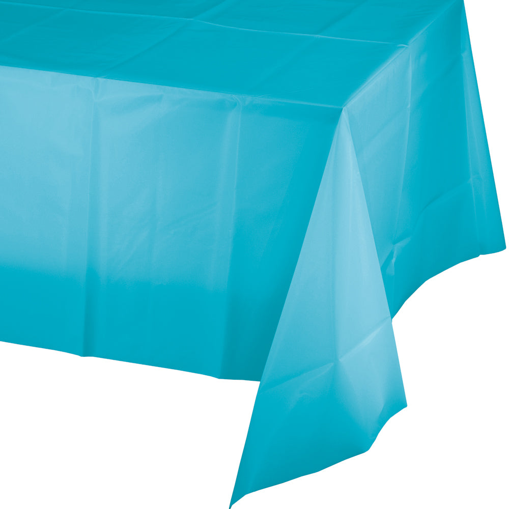 Bermuda Blue Plastic Tablecover