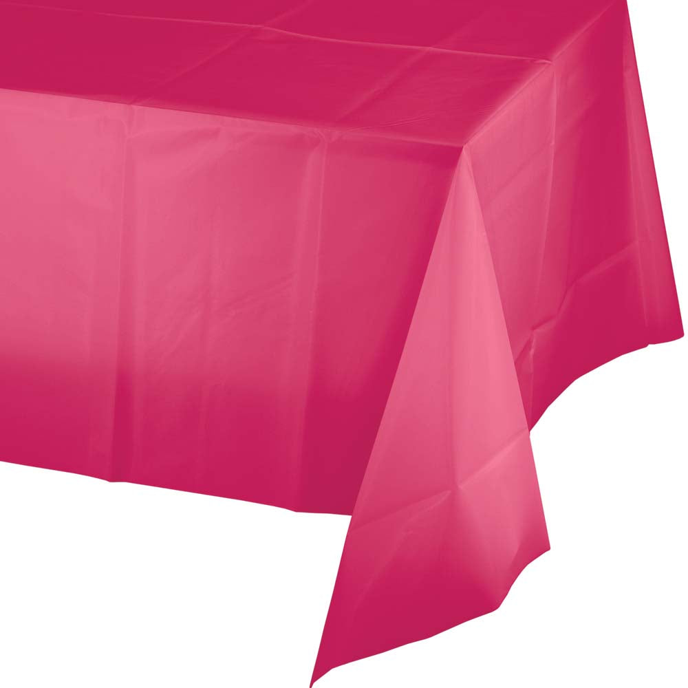 Hot Magenta Plastic Table cover