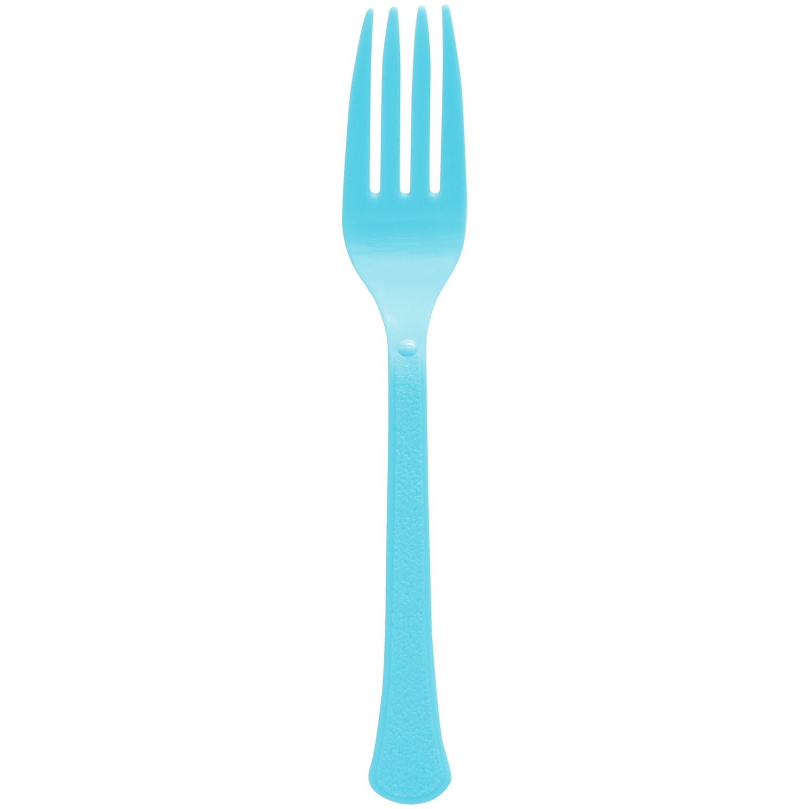 Reusable Plastic Forks, Mid Ct. - Caribbean Blue