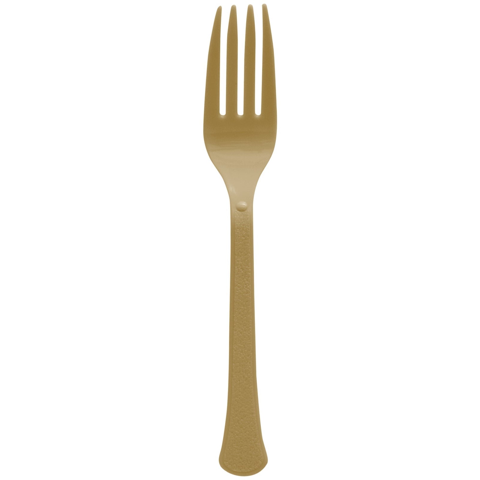 Reusable Plastic Forks, Mid Ct. - Gold