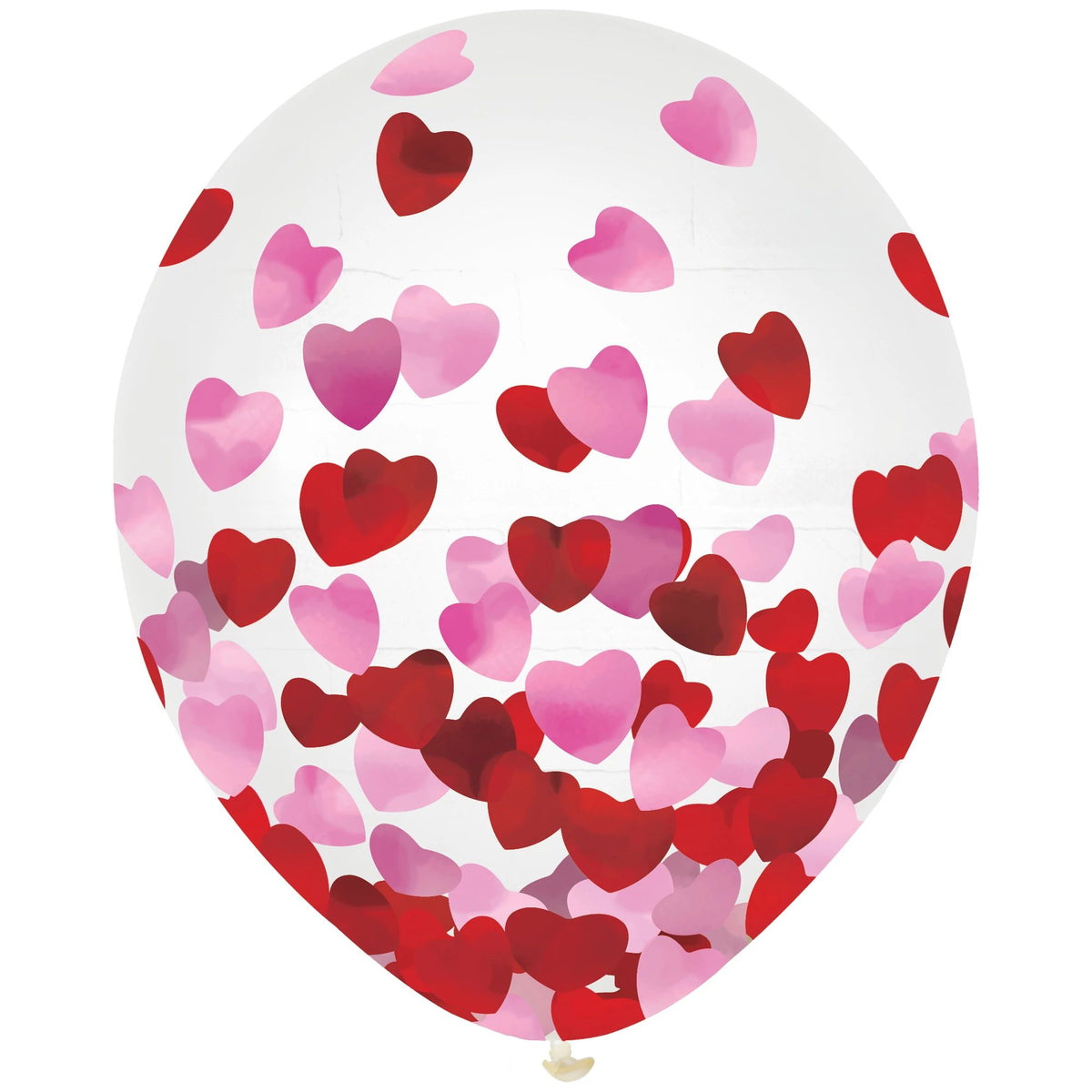 12&quot; Latex Balloons w/ Foil Heart Confetti