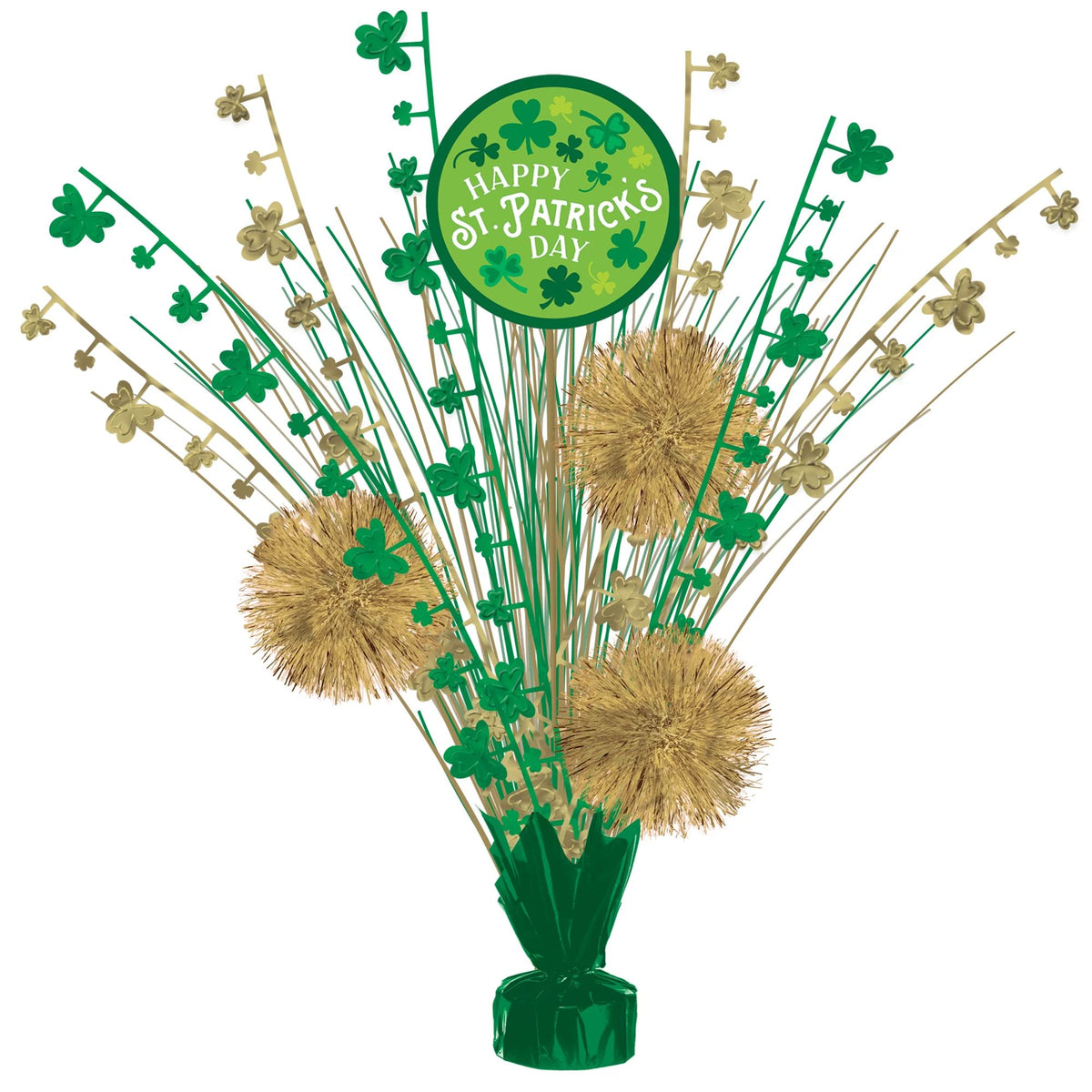 St. Patrick&#39;s Day Tinsel Burst Centerpiece