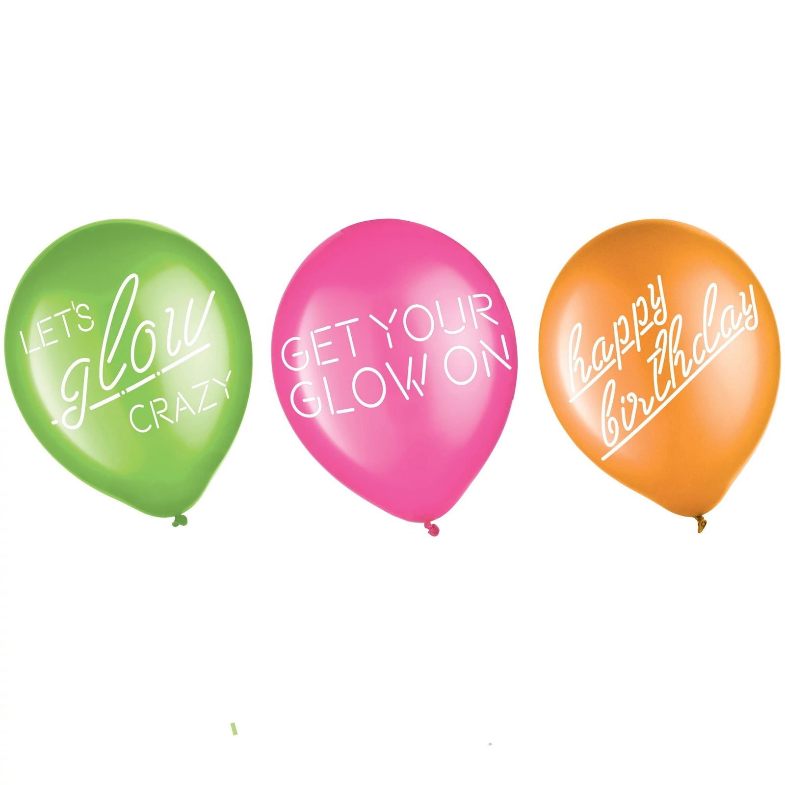 Let's Glow Crazy Latex Balloons