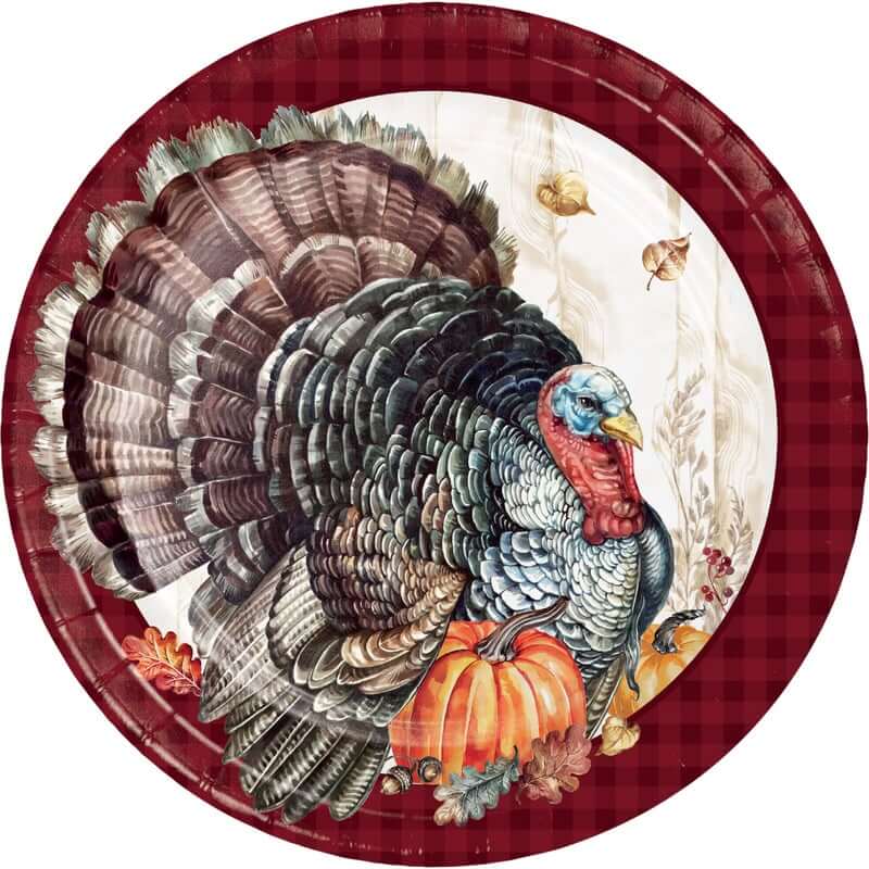 Timeless Turkey Dinner Plates 8ct