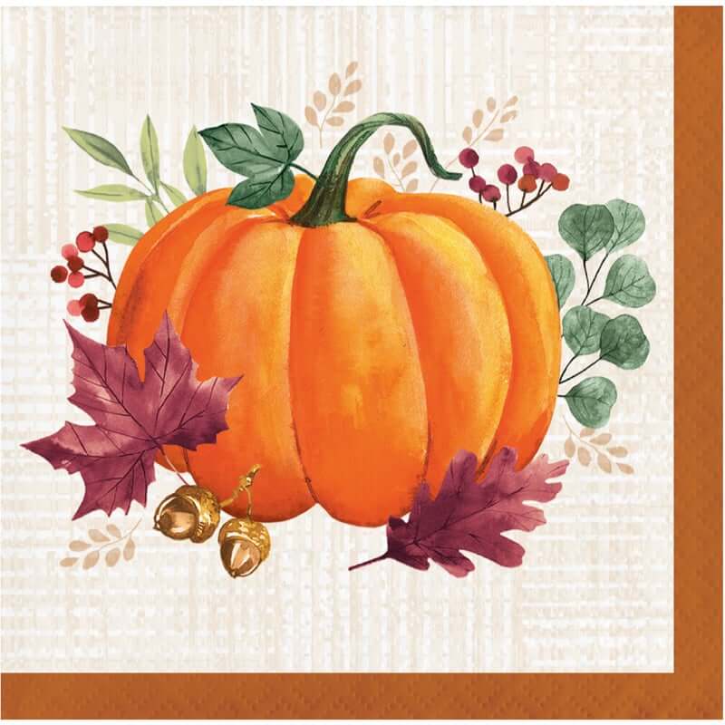 Harvest Wishes Beverage Napkins 16ct