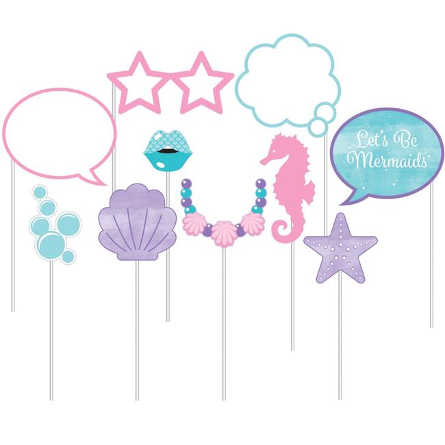 Iridescent Mermaid Party Photo Booth Props