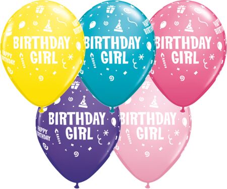 Birthday Girl Assortment Latex Balloon 1ct, 11&quot; 