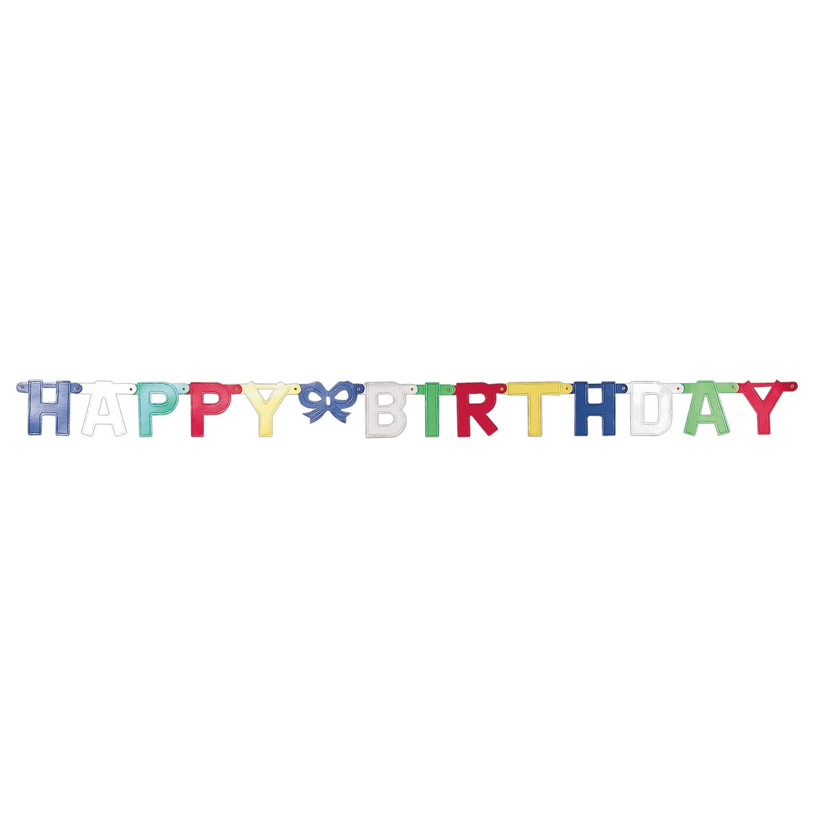 Large Happy Birthday Letter Banner - Multicolored