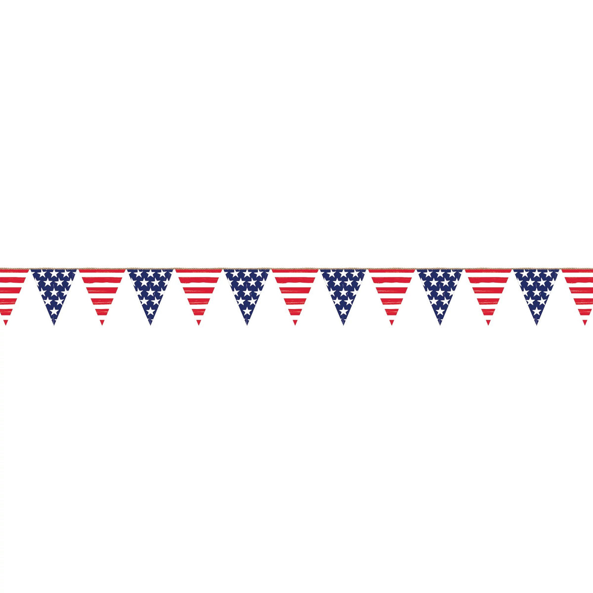 Stars and Stripes Plastic Pennant Banner