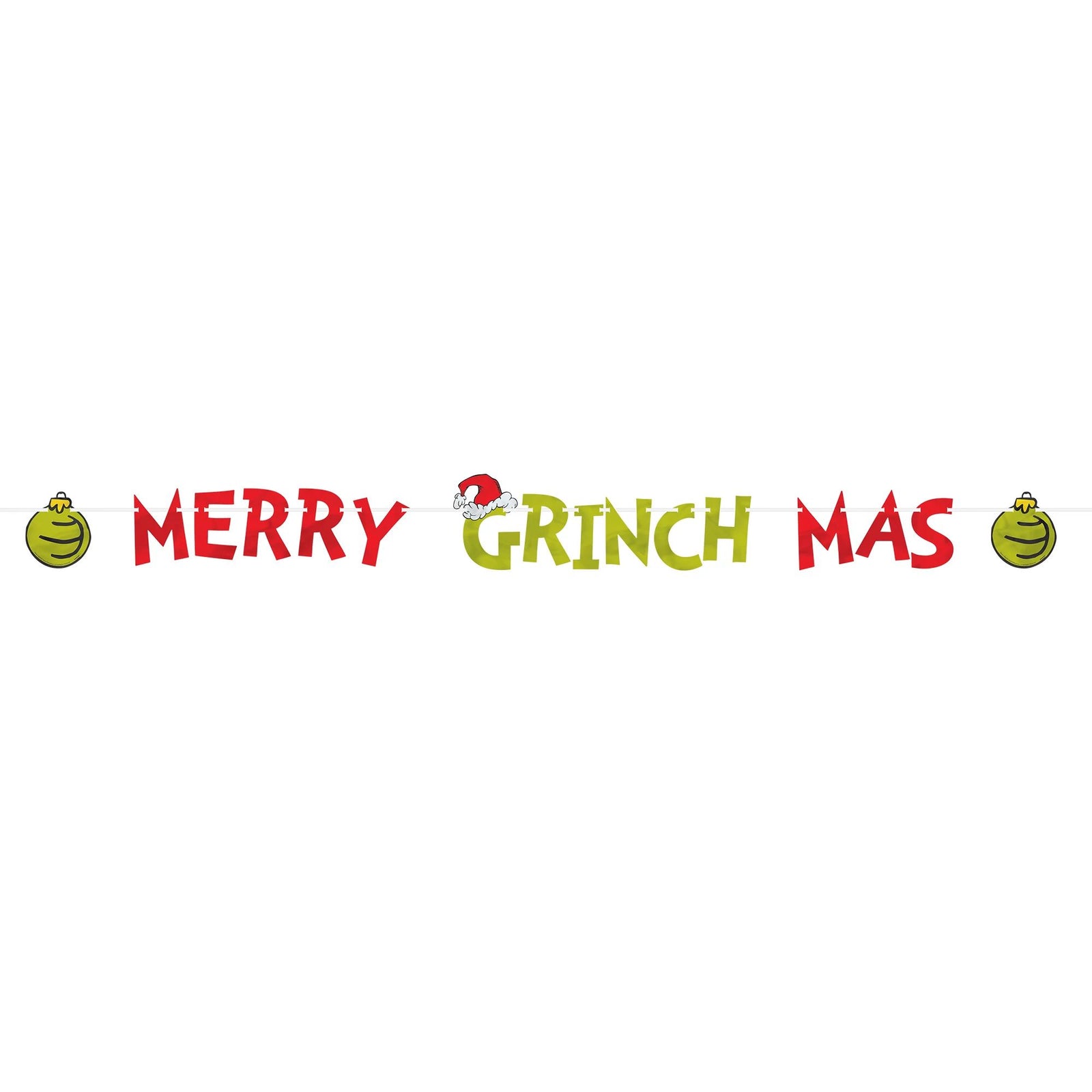 Merry Grinchmas Foil Letter Banner