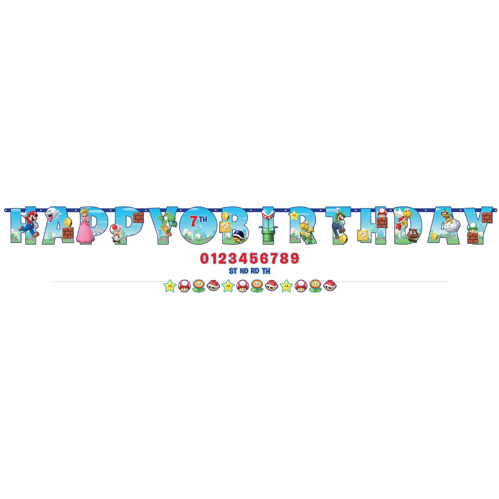 Super Mario Brothers Personalized Jumbo Letter Banner Kit