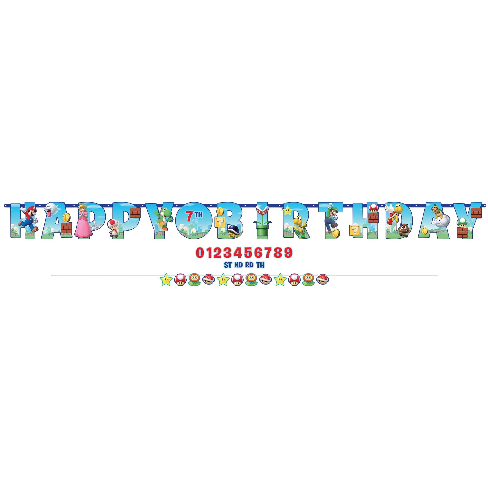 Super Mario Brothers™ Personalized Jumbo Letter Banner Kit