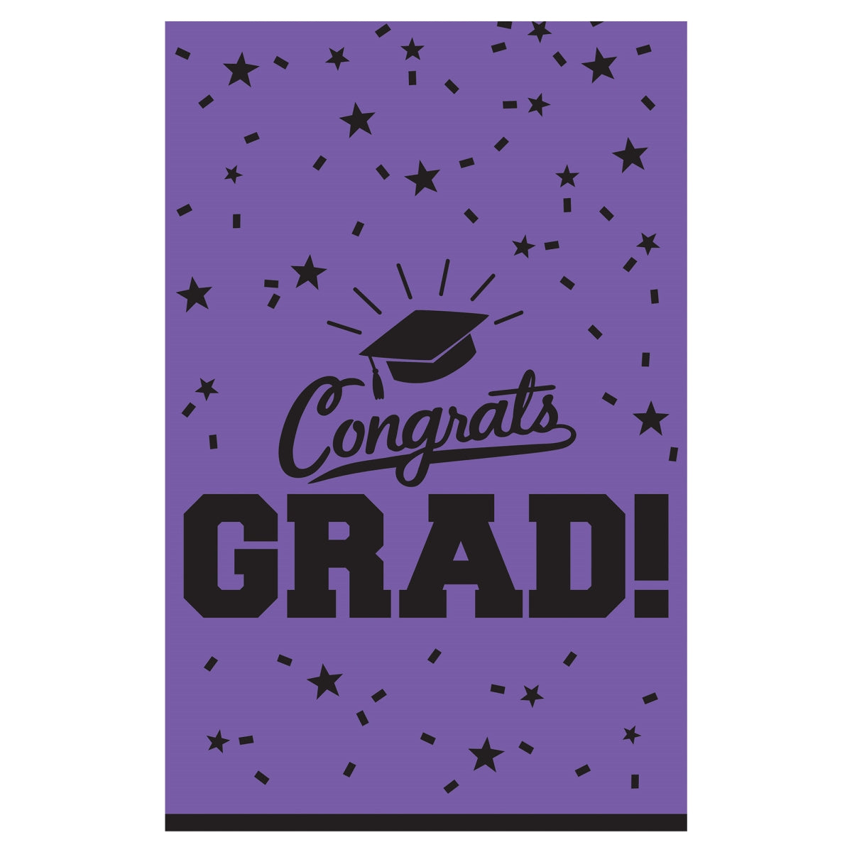 84&quot; x 54&quot; Graduation Plastic Rectangular Tablecloth