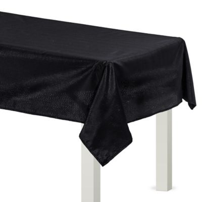 VMetallic Black Rectangular Tablecloth, 60 X 84 Inches, 1 Count