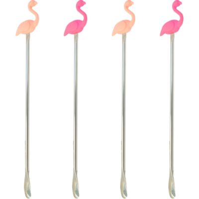 Flamingo Drink Stirrers 4ct