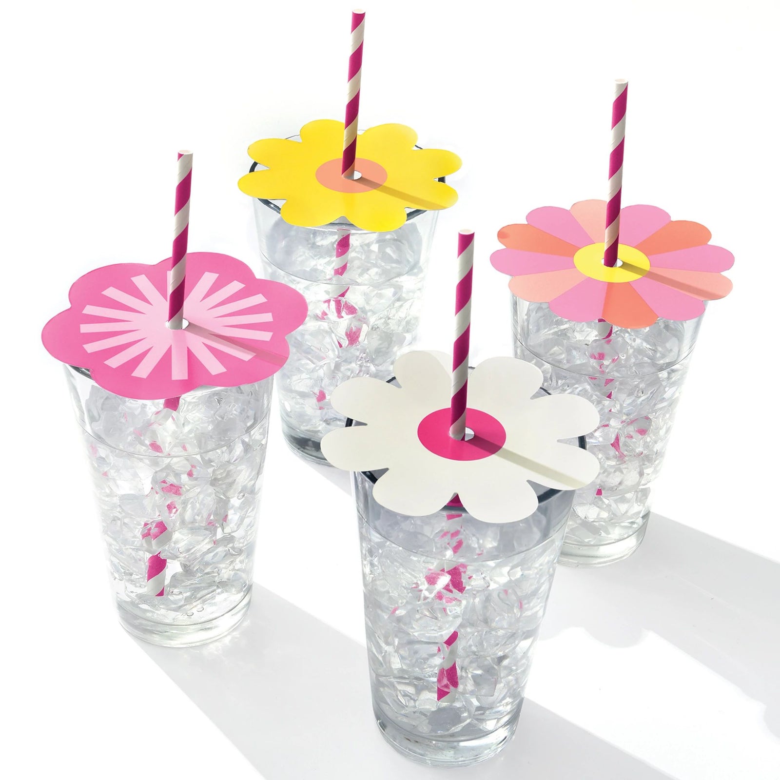 Throwback Summer Drink Toppers w/Paper Straws