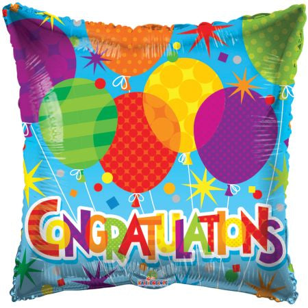 555 18&quot; Congratulations Square Pillow Foil Balloon