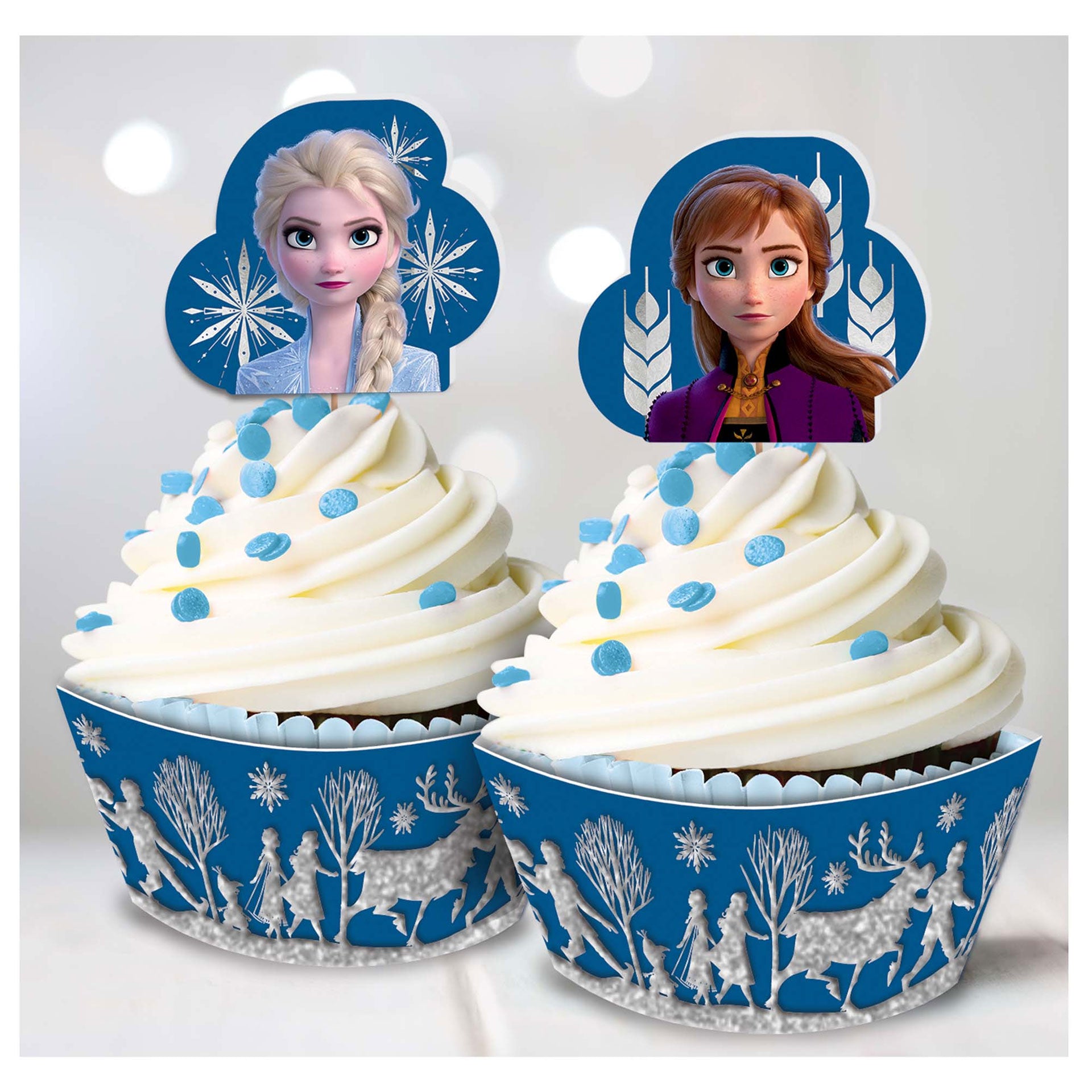 Frozen II Glitter Cupcake Kit