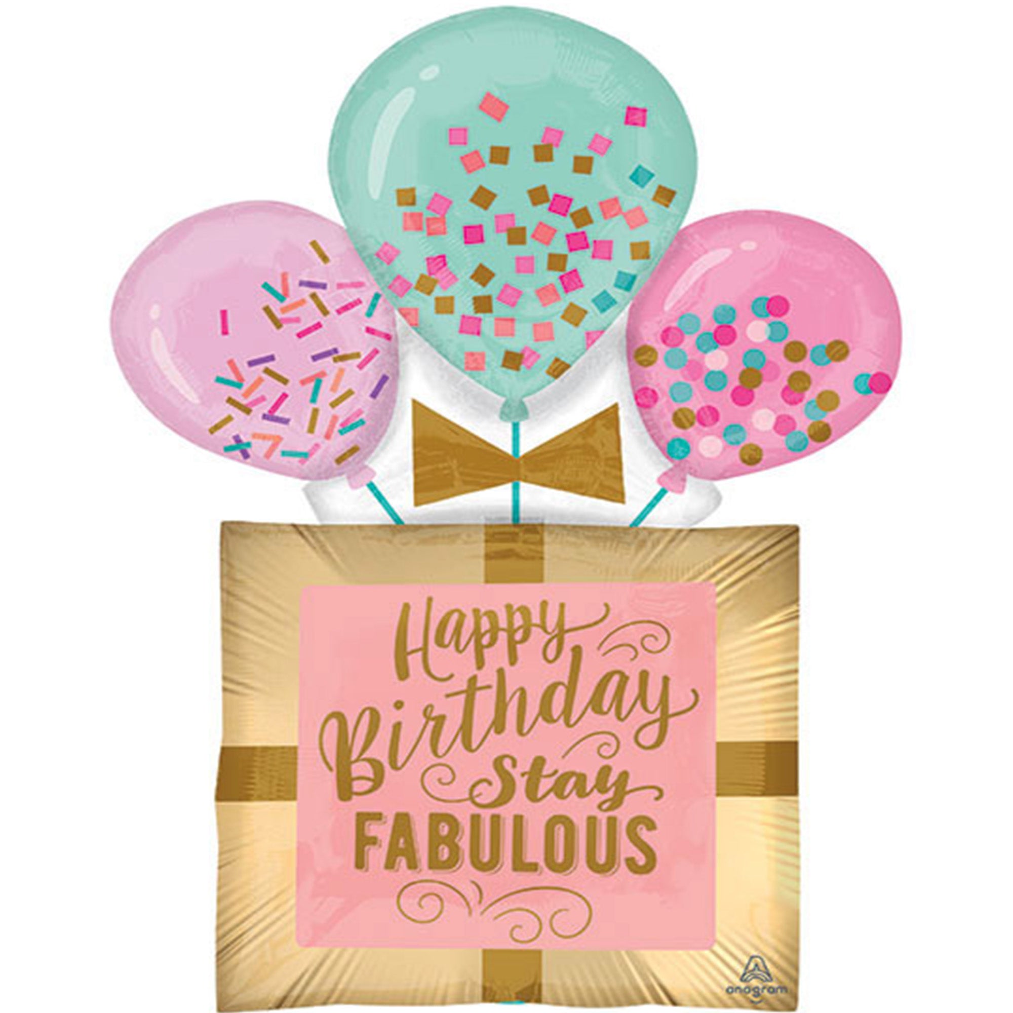 276 32" Happy Birthday Stay Fabulous Foil Balloon