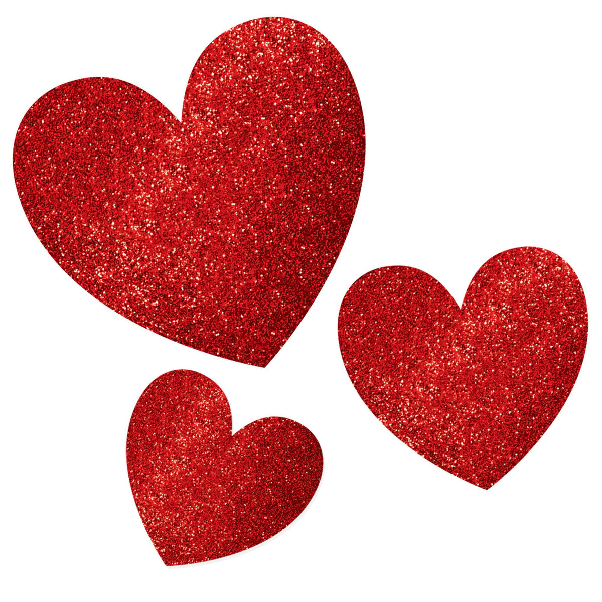 Glitter Paper Heart Mega Value Pack Cutouts