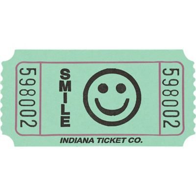 Green Smiley Ticket Roll