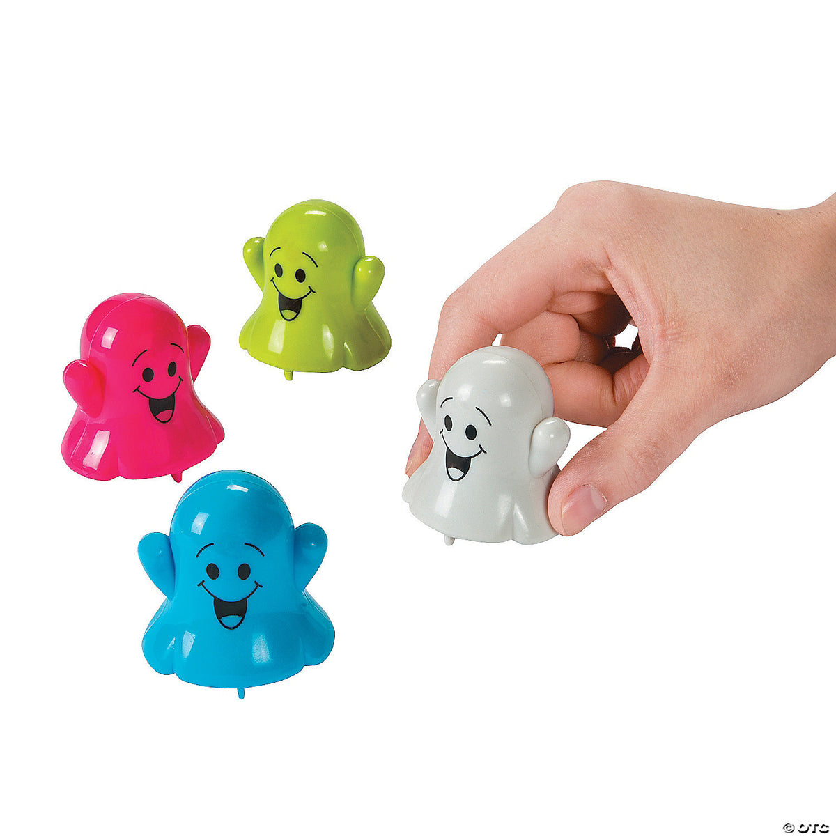 Mini Brightly Colored Ghost Plastic Pull-Back Toys