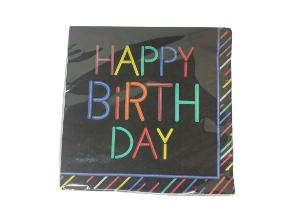 Modern Birthday neon napkins