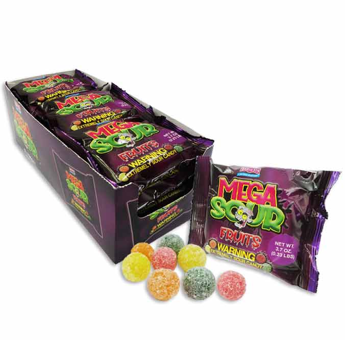 BARNETTS MEGA SOUR FRUITS BAG - ASSORTED