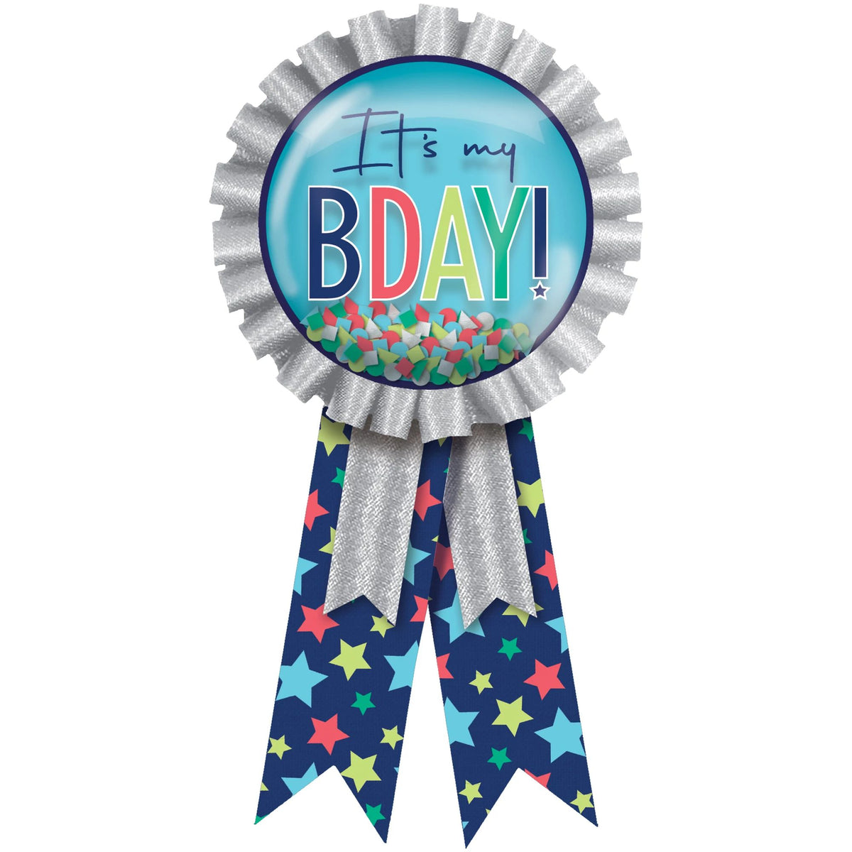 Modern Birthday Confetti Pouch Award Ribbon