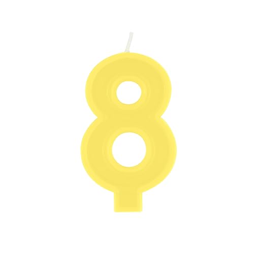 Raised Border Number Birthday Candle