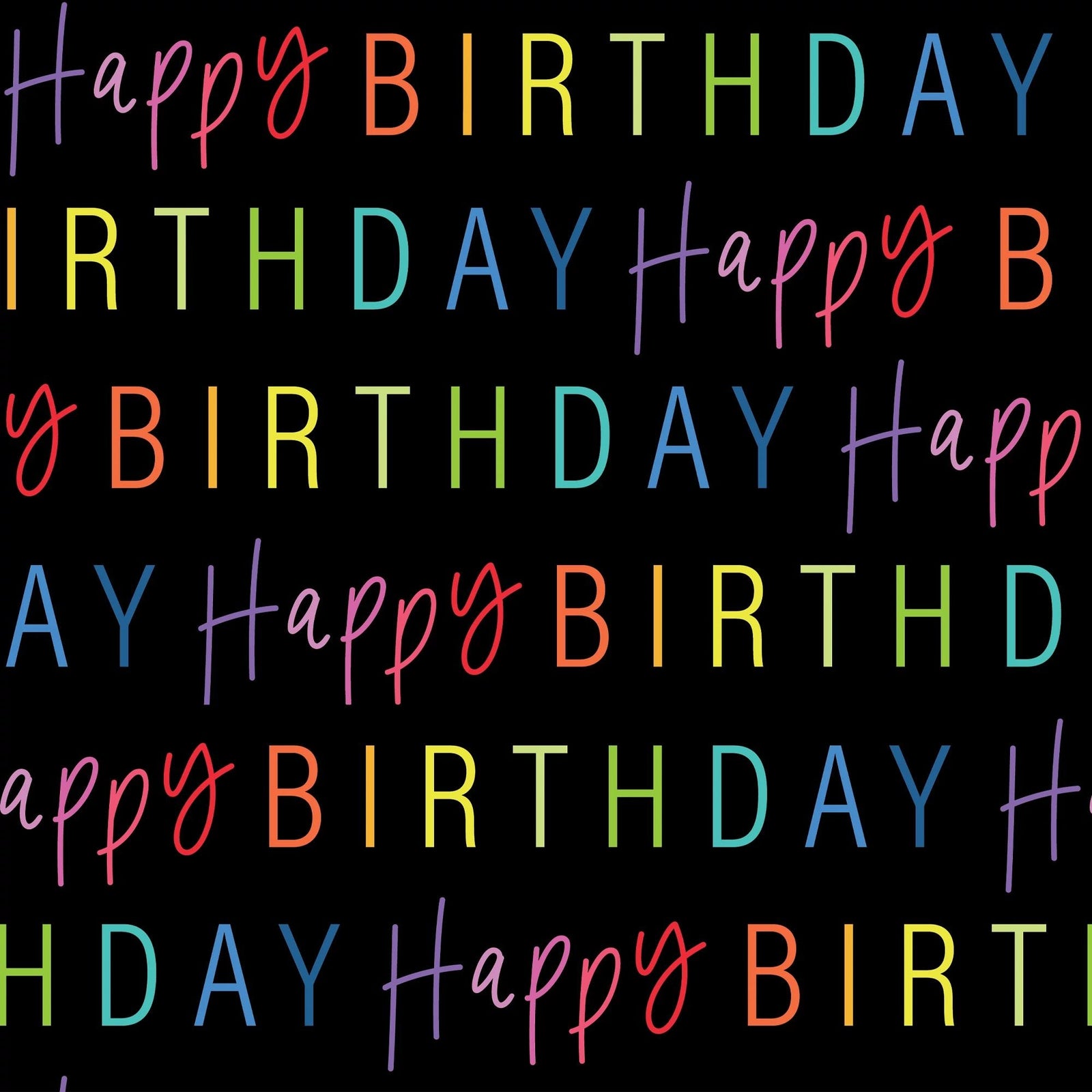 Rainbow Happy Birthday Printed Jumbo Gift Wrap