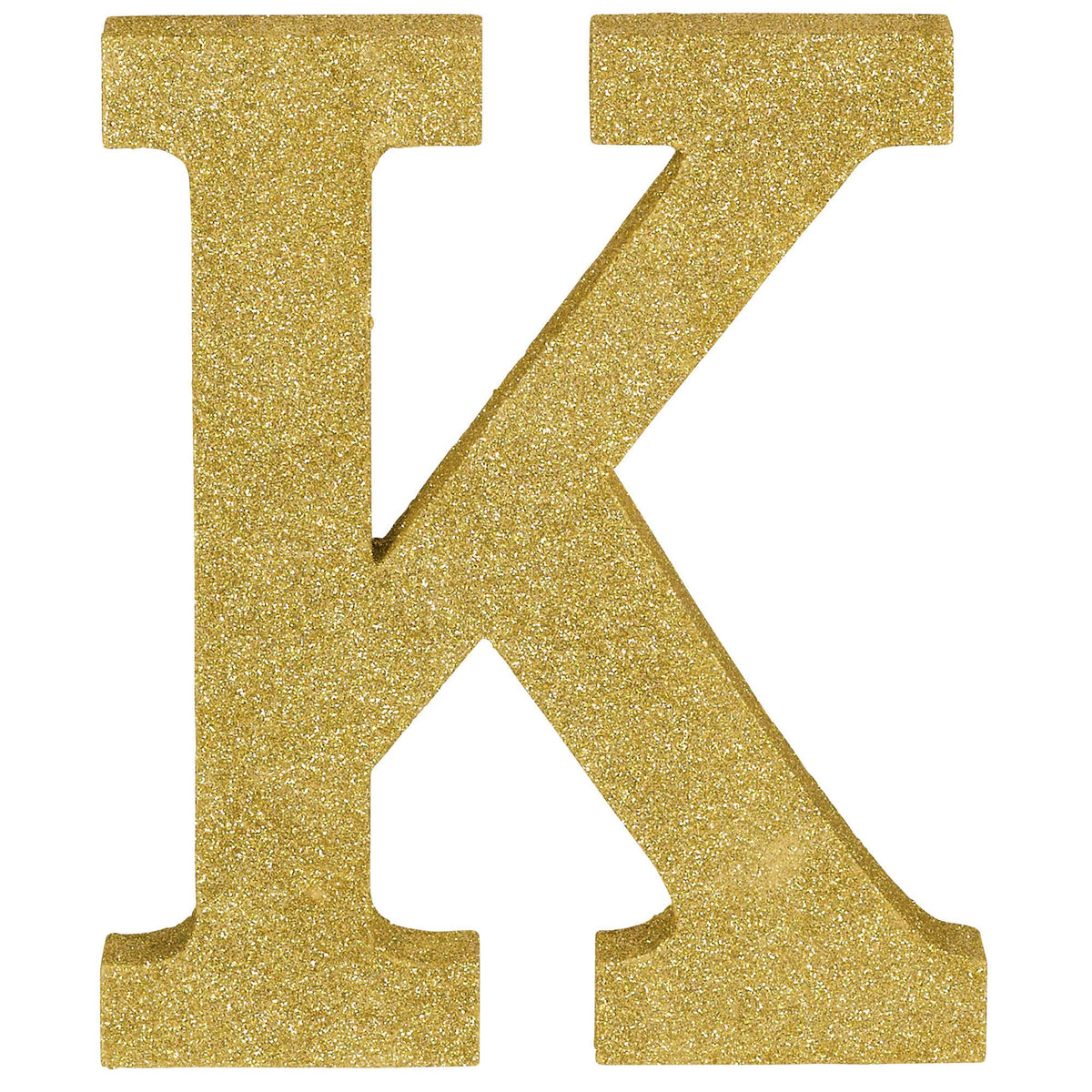 Glitter Gold Letter K Sign