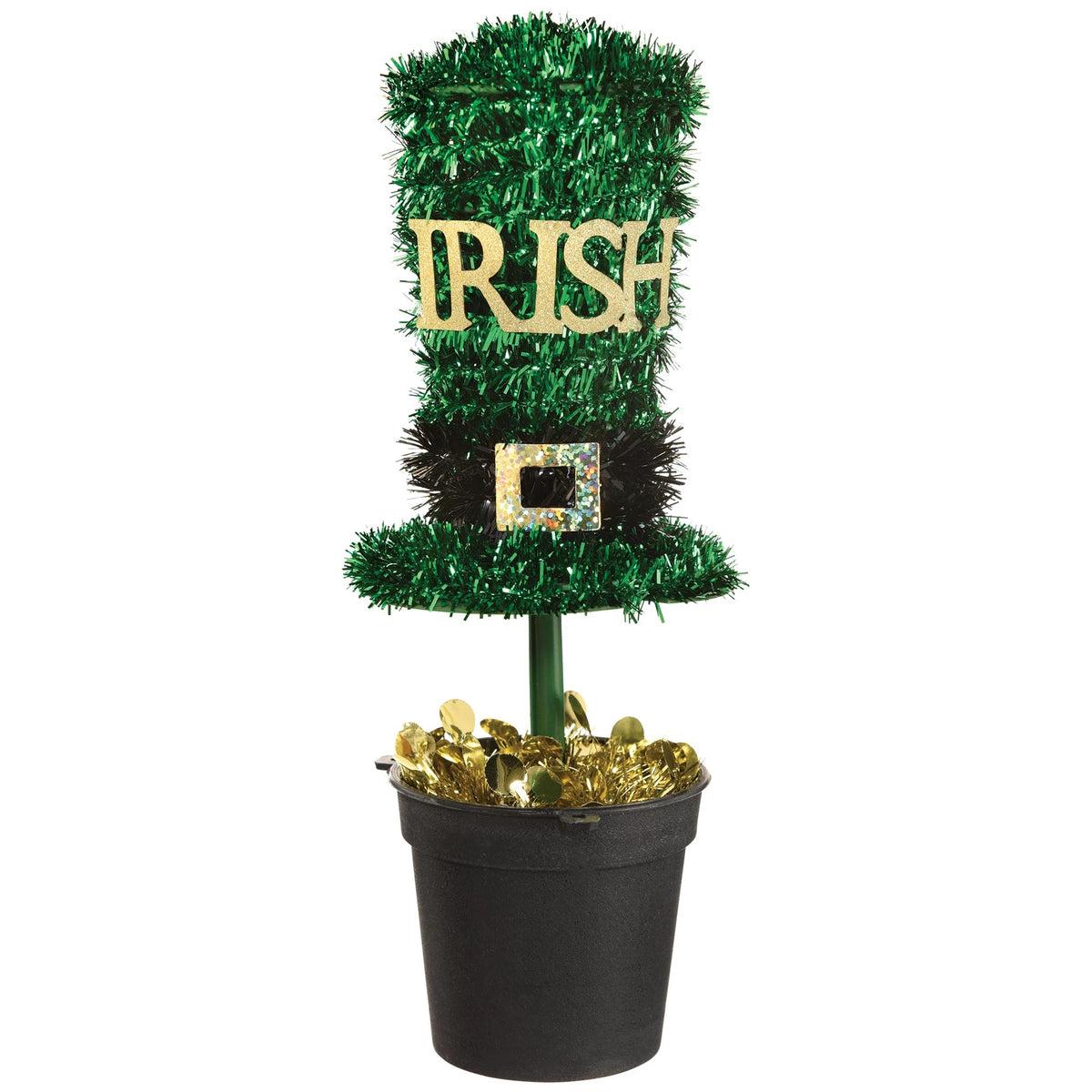 St. Patrick&#39;s Day Tinsel Hat Table Decoration