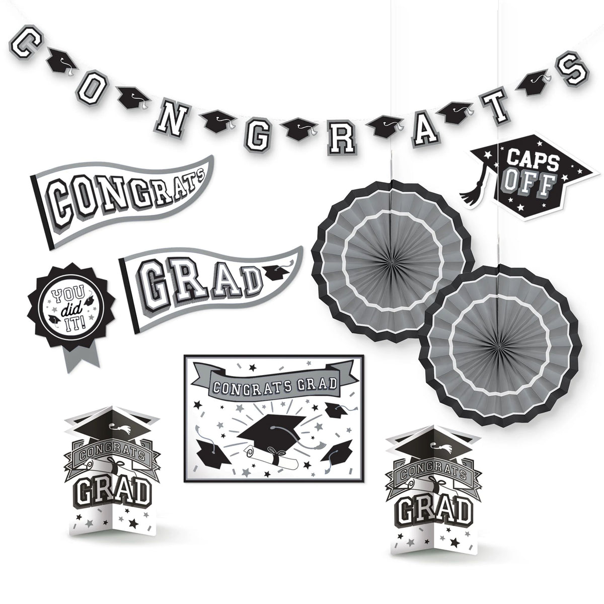 Grad Room Decorating Kit - White