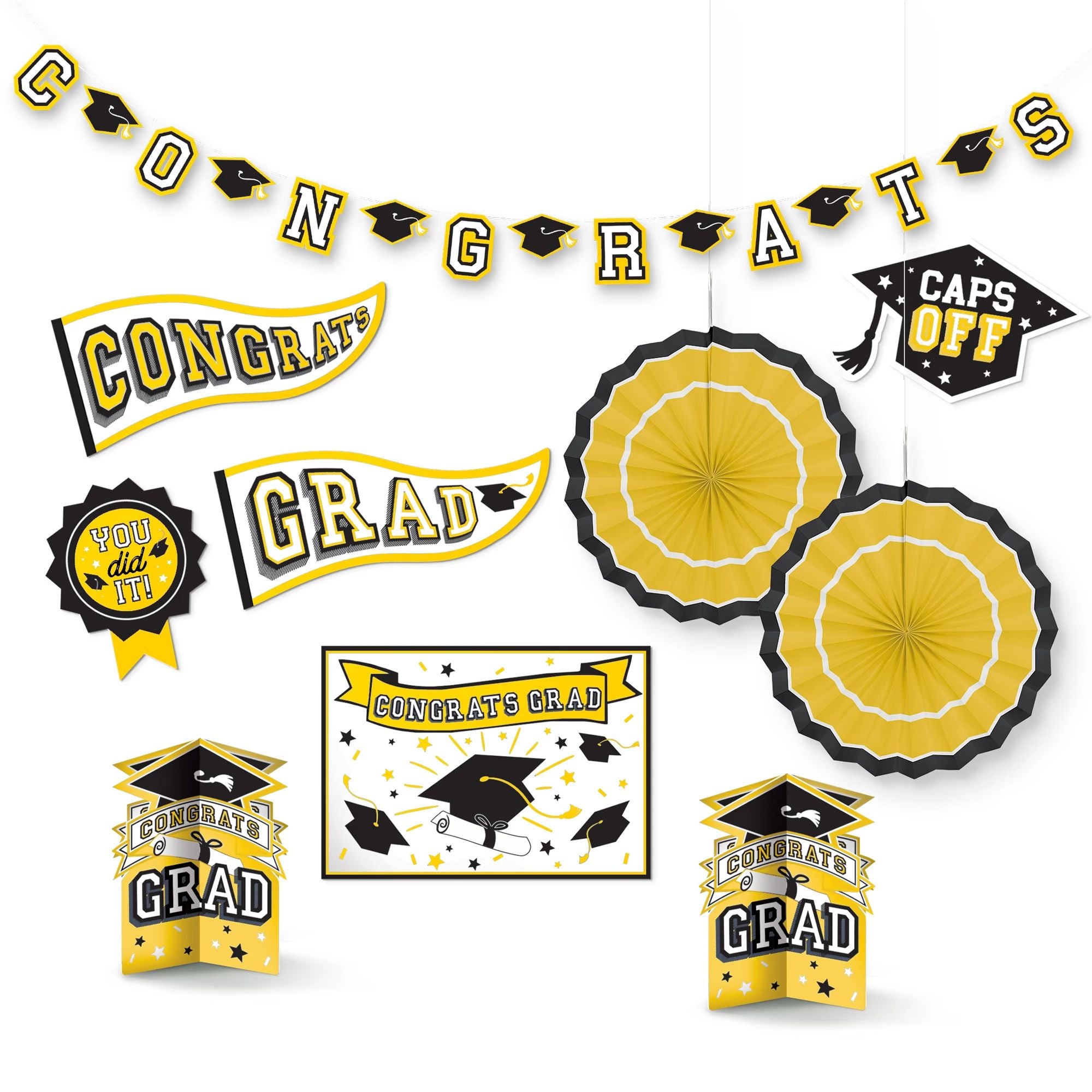 Grad Room Decorating Kit - Yellow