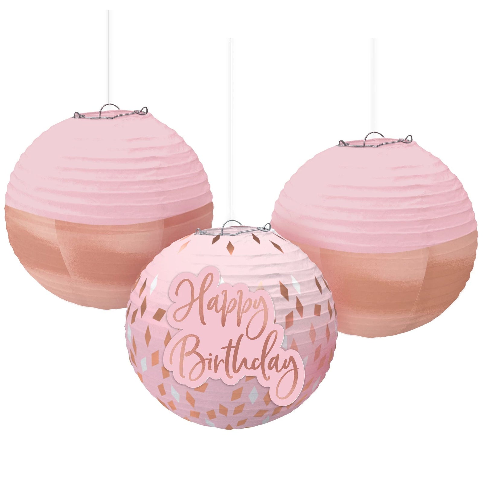 Blush Birthday Lanterns w/ Add Ons