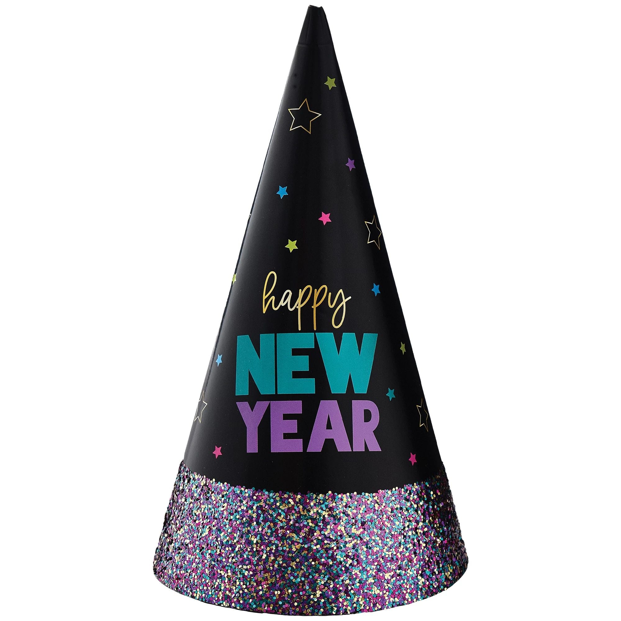 Starlight Glitter Dipped Cone Hat - Colorful