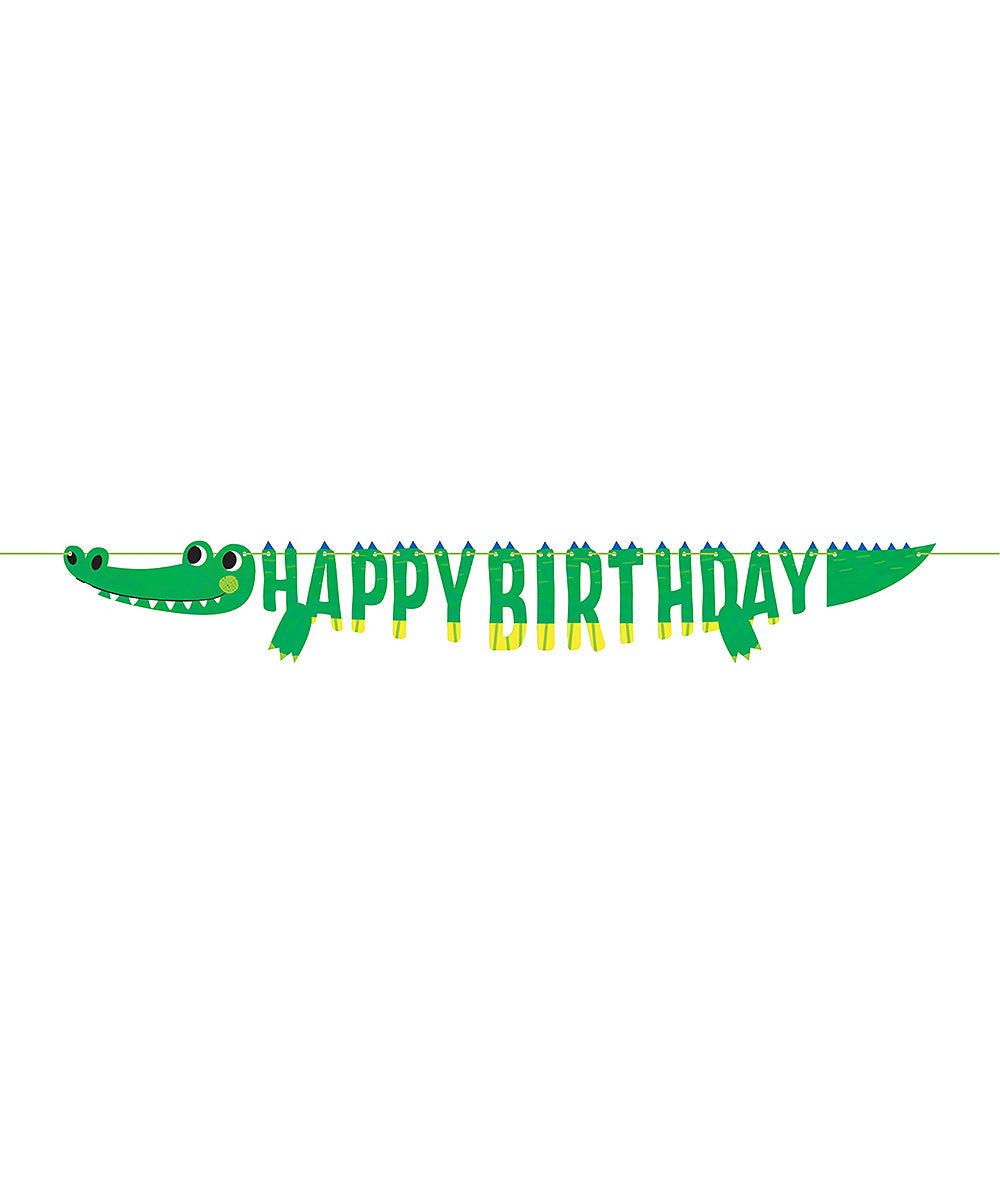 Alligator Happy Birthday Banner