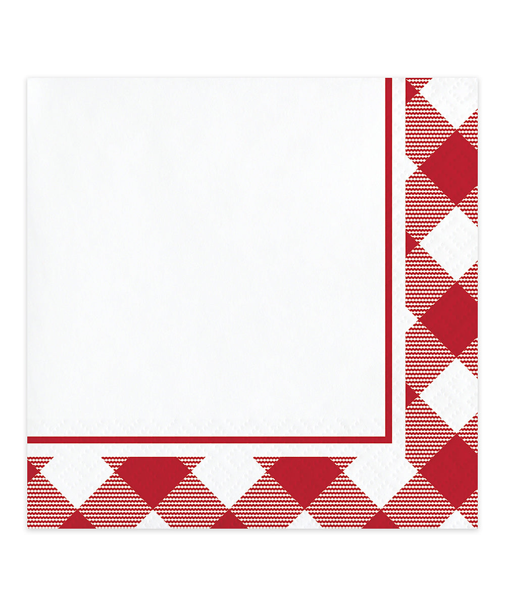 Classic Gingham Beverage Napkin