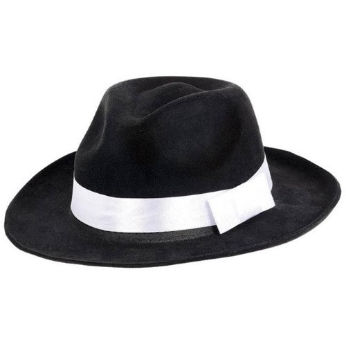 Black Gangster Hat for Adults