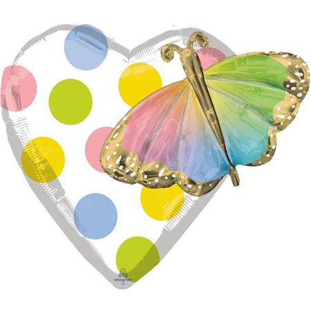 A002 26&quot; Butterfly Birthday 3D Effect Foil Balloon