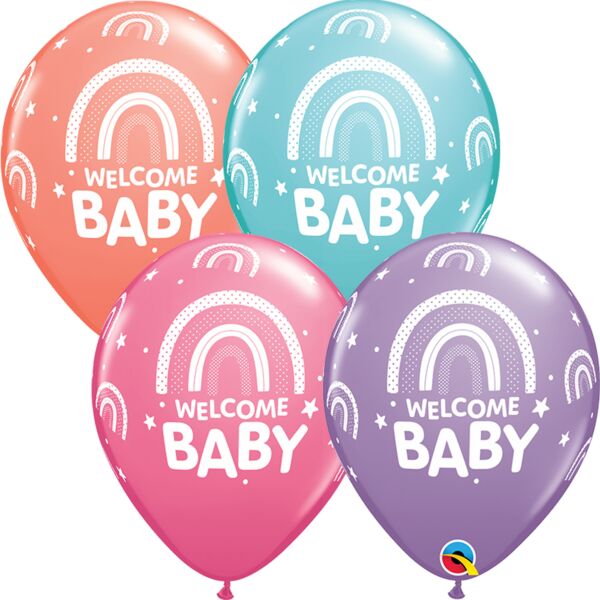 11&quot; Welcome Baby Boho Rainbows