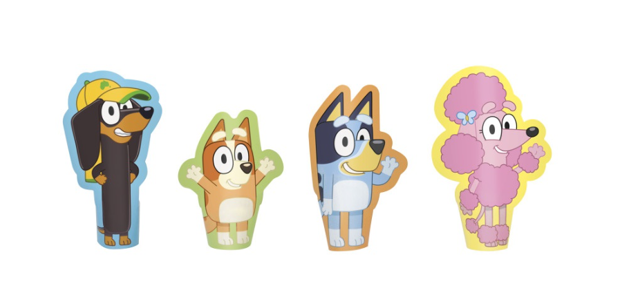 Bluey Diecut Paper Finger Puppets