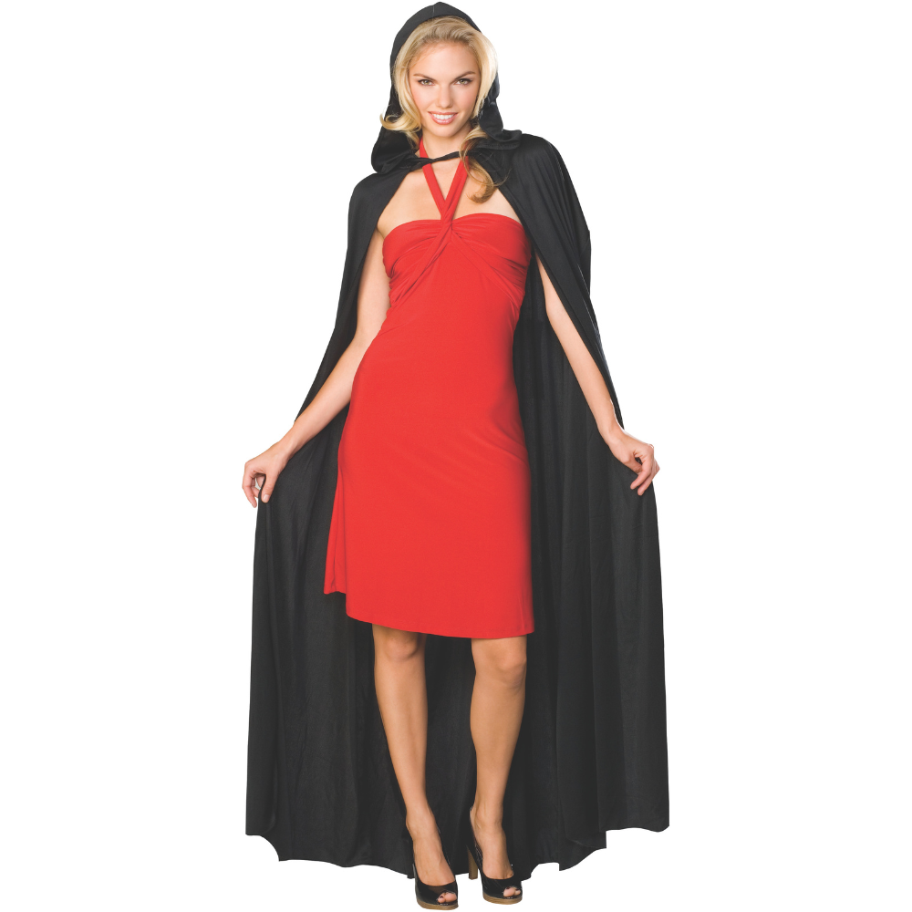 Long Hooded Fabric Cape