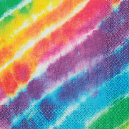 Rainbow Tie Dye Party Lunch Napkins 16ct