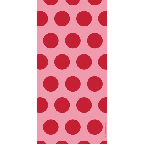 Red & Pink Polka Dot Gift Bags - 20 Count