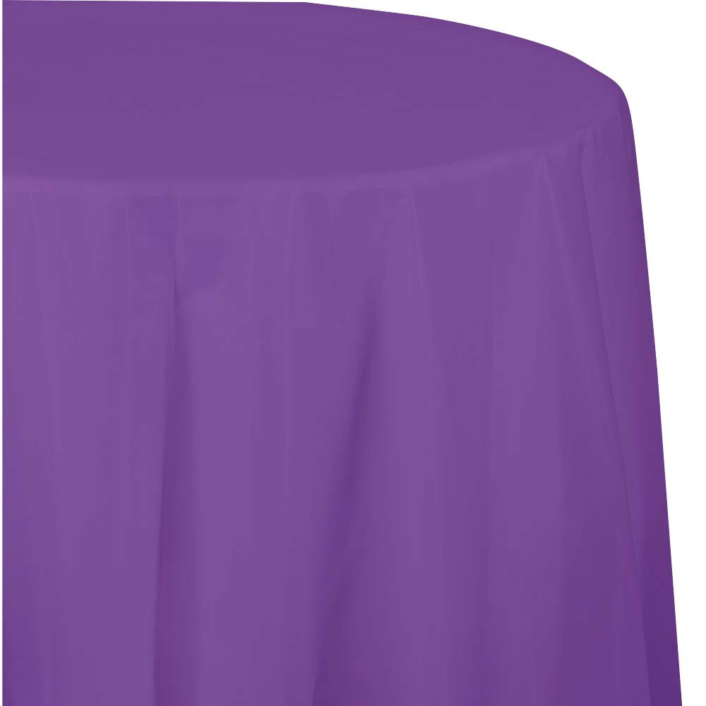 82&quot; Amethyst Plastic Table cover