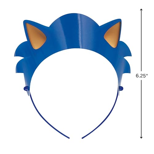 Sonic the Hedgehog Paper Party Headbands  4ct