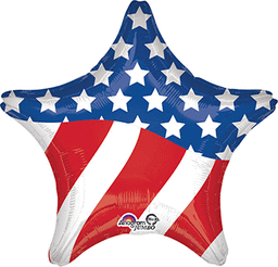 EO12 28" American Flag Star Foil Balloon